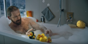 Telenot Rocker in der Badewanne