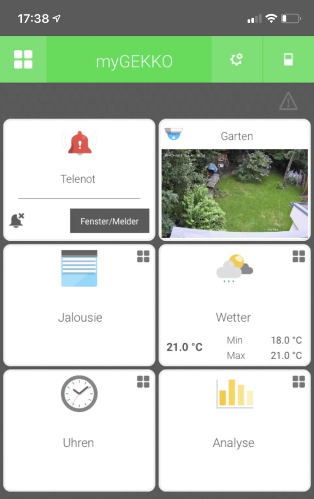 MyGekko App auf dem Handy