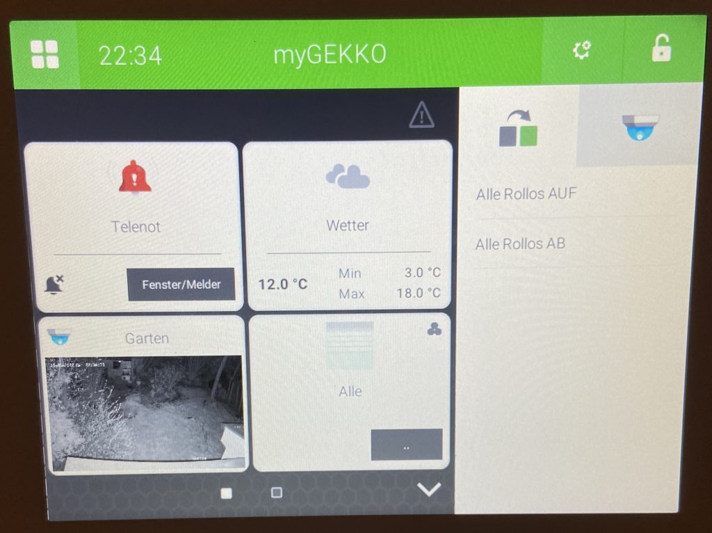 mygekko App mit Wetter Sevicr